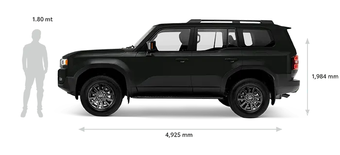 medidas camioneta Toyota LC prado