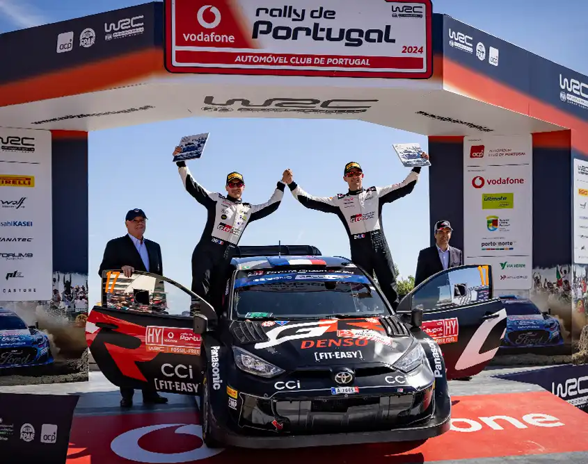 Team Toyota Gazoo Racing celebra una victoria imponente en Portugal