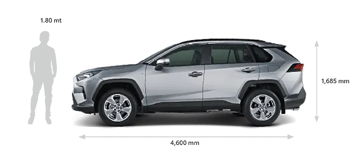 camioneta Toyota Rav4 medidas lateral