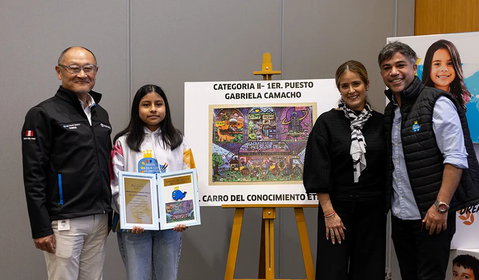 Niña peruana Gabriela Camacho obtiene reconocimiento en concurso mundial de dibujo Toyota Dream Car