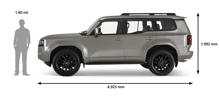 medidas camioneta Toyota LC prado