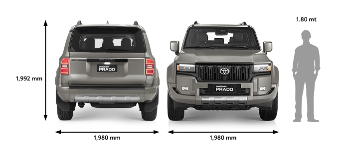 medidas camioneta Toyota LC prado