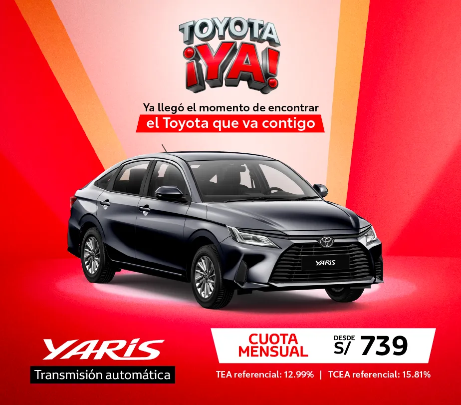 YARIS SEDÁN ABRIL TRANSMISION 2026