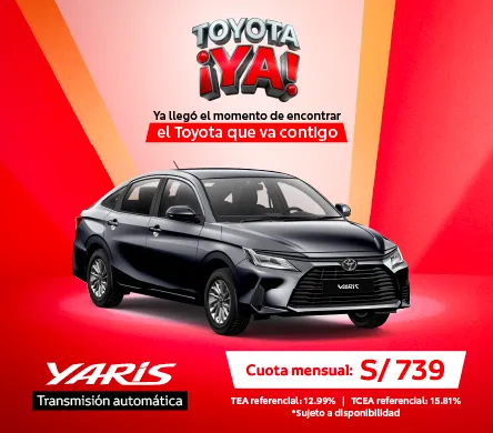 YARIS SEDÁN ABRIL TRANSMISION 2026