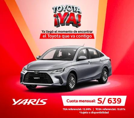 YARIS SEDÁN ABRIL 2026