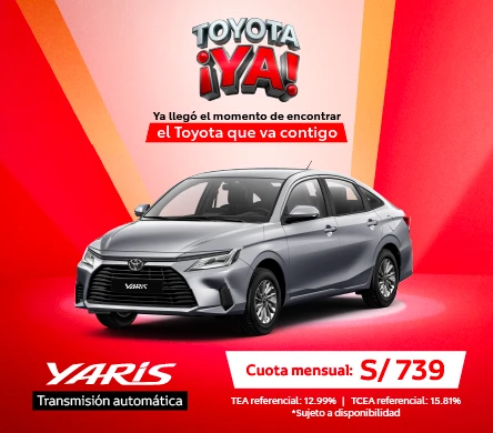 YARIS SEDÁN ABRIL TRANSMISION 2026