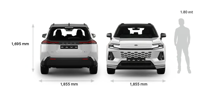 camioneta Toyota Rav4 medidas frontal