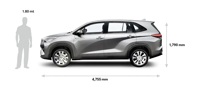 camioneta Toyota INNOVA medidas lateral