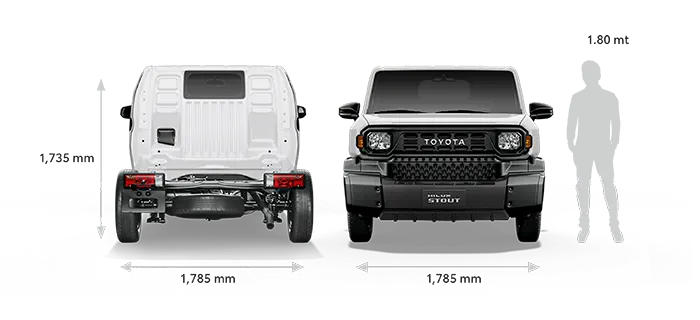 camioneta Toyota hilux stout medidas
