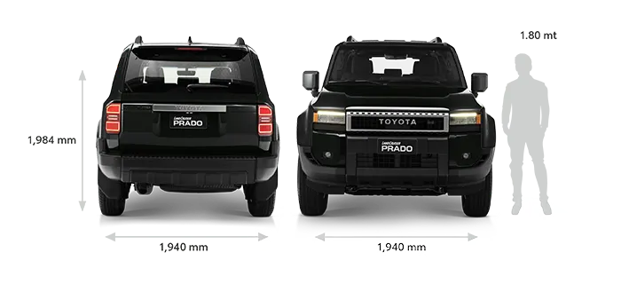 medidas camioneta Toyota LC prado