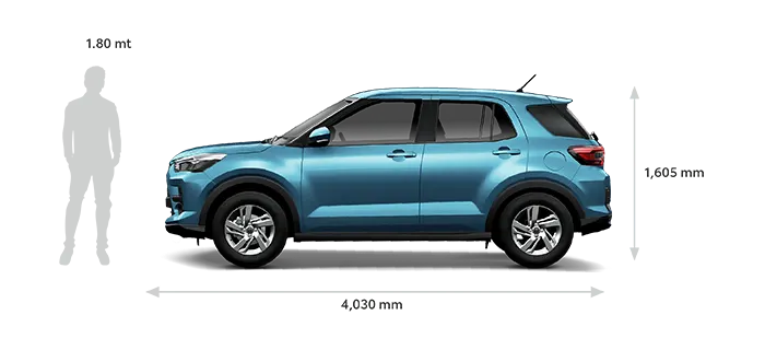 camioneta Toyota Raize medidas