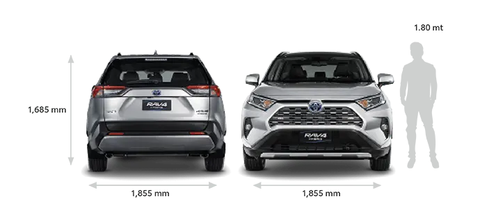 camioneta Toyota Rav4 medidas lateral